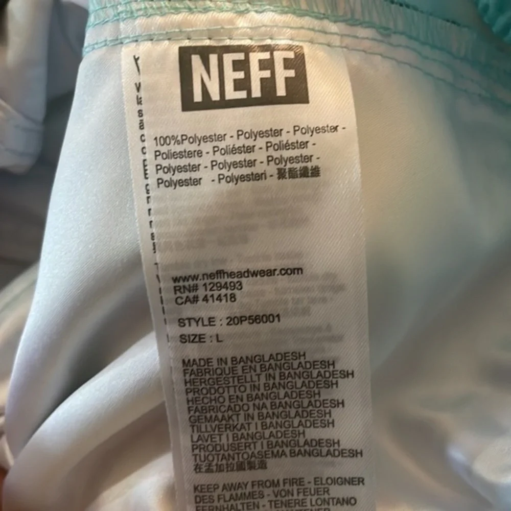 Neff Mens Vlly Hot Tub duck blue swim wear NWT Sz Large